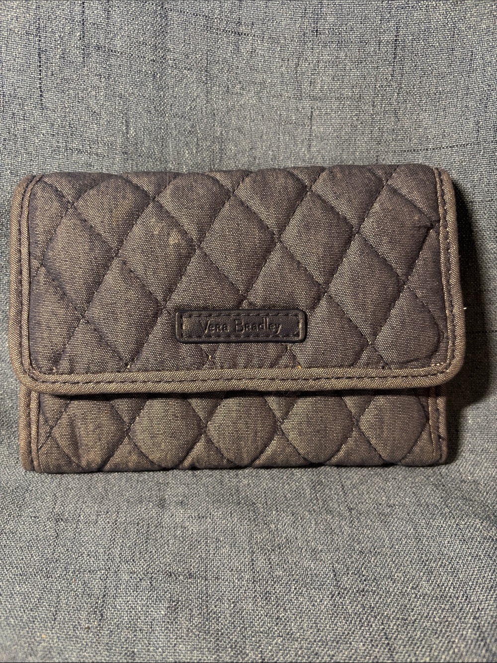 Vera Bradley Quilted Chocolate Brown Trifold Wallet